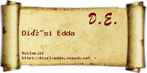 Diósi Edda névjegykártya
